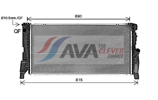 Radiator, engine cooling BW2588 Ava Quality Cooling, Image 2