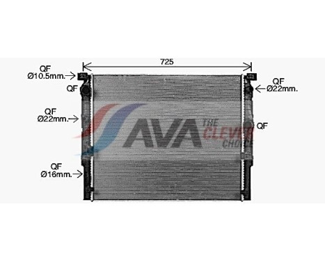 Radiator, engine cooling BW2620 Ava Quality Cooling, Image 2