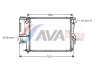 Radiator, engine cooling BWA2186 Ava Quality Cooling