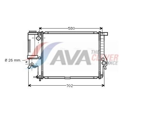 Radiator, engine cooling BWA2201 Ava Quality Cooling