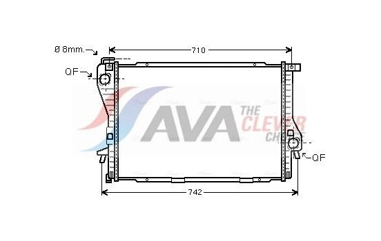 Radiator, engine cooling BWA2233 Ava Quality Cooling