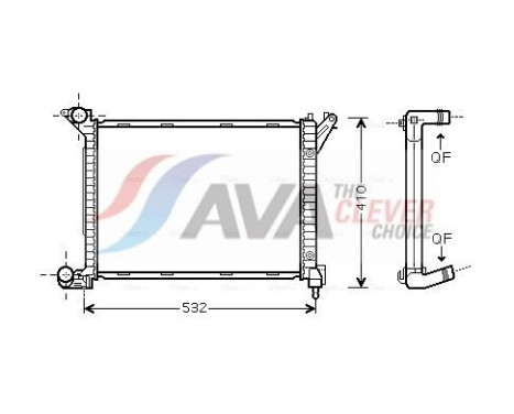 Radiator, engine cooling BWA2263 Ava Quality Cooling