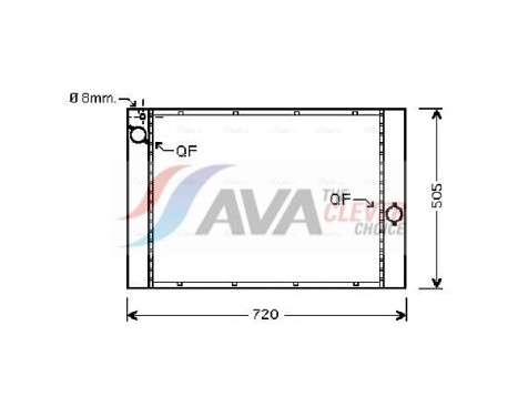 Radiator, engine cooling BWA2284 Ava Quality Cooling