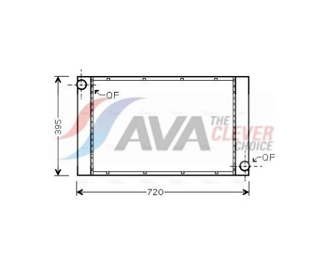 Radiator, engine cooling BWA2287 Ava Quality Cooling