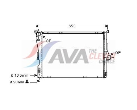 Radiator, engine cooling BWA2291 Ava Quality Cooling