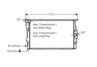 Radiator, engine cooling BWA2292 Ava Quality Cooling