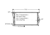 Radiator, engine cooling BWA2293 Ava Quality Cooling