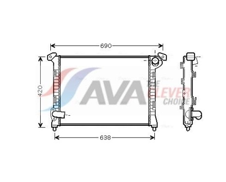 Radiator, engine cooling BWA2314 Ava Quality Cooling