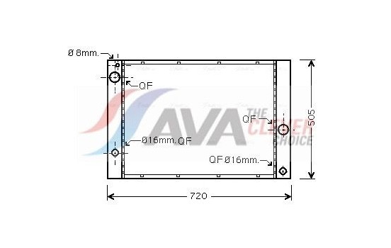 Radiator, engine cooling BWA2338 Ava Quality Cooling