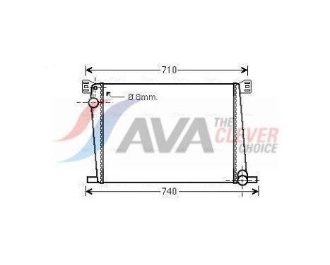 Radiator, engine cooling BWA2356 Ava Quality Cooling
