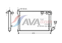 Radiator, engine cooling CN2101 Ava Quality Cooling