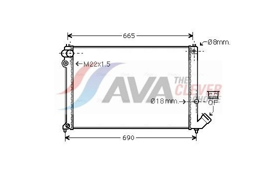 Radiator, engine cooling CN2139 Ava Quality Cooling