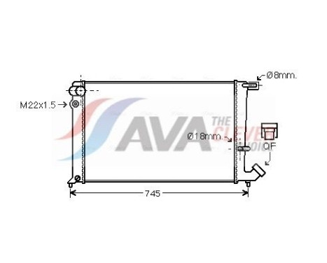 Radiator, engine cooling CN2142 Ava Quality Cooling