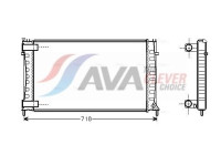 Radiator, engine cooling CN2144 Ava Quality Cooling