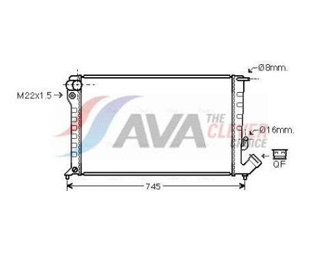 Radiator, engine cooling CN2152 Ava Quality Cooling