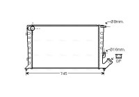 Radiator, engine cooling CN2211 Ava Quality Cooling