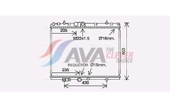 Radiator, engine cooling CN2312 Ava Quality Cooling