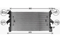 Radiator, engine cooling CN2321 Ava Quality Cooling