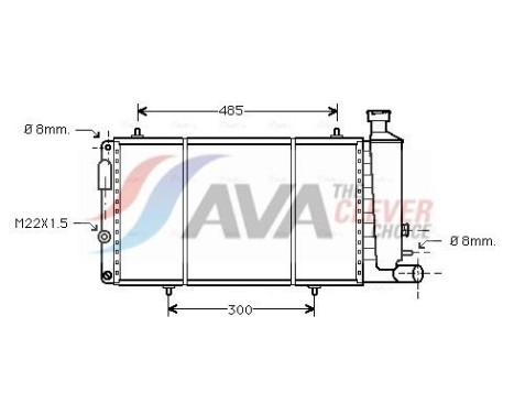 Radiator, engine cooling CNA2033 Ava Quality Cooling