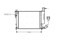 Radiator, engine cooling CNA2059 Ava Quality Cooling