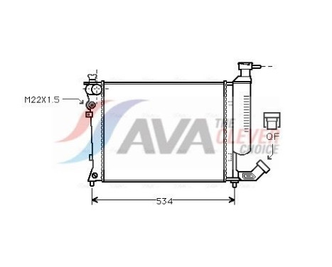 Radiator, engine cooling CNA2059 Ava Quality Cooling