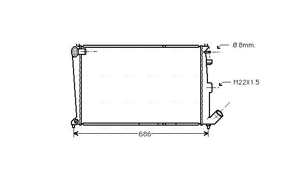 Radiator, engine cooling CNA2066 Ava Quality Cooling