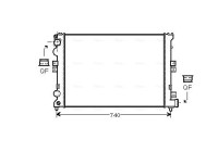 Radiator, engine cooling CNA2078 Ava Quality Cooling