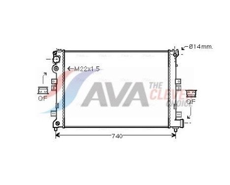 Radiator, engine cooling CNA2089 Ava Quality Cooling