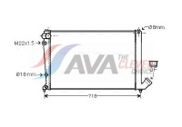Radiator, engine cooling CNA2103 Ava Quality Cooling