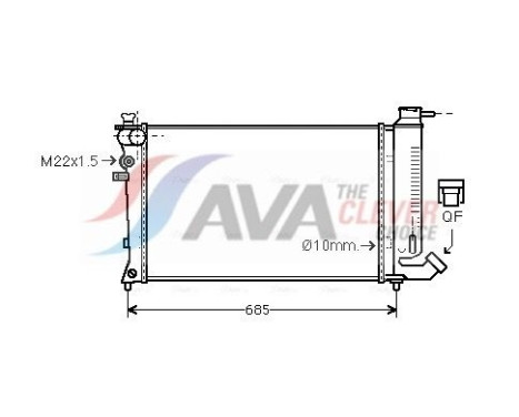 Radiator, engine cooling CNA2112 Ava Quality Cooling