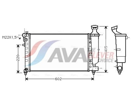 Radiator, engine cooling CNA2118 Ava Quality Cooling