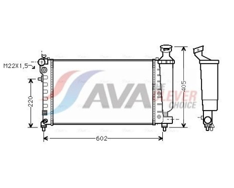 Radiator, engine cooling CNA2119 Ava Quality Cooling