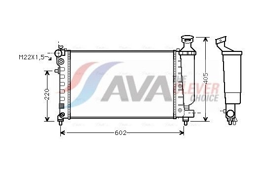 Radiator, engine cooling CNA2119 Ava Quality Cooling