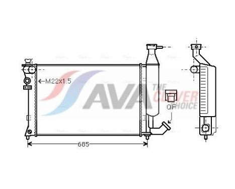 Radiator, engine cooling CNA2140 Ava Quality Cooling