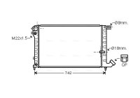 Radiator, engine cooling CNA2148 Ava Quality Cooling
