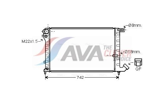 Radiator, engine cooling CNA2148 Ava Quality Cooling