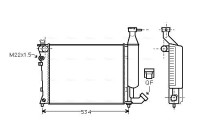 Radiator, engine cooling CNA2149 Ava Quality Cooling