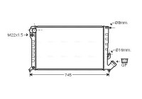 Radiator, engine cooling CNA2153 Ava Quality Cooling