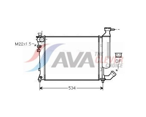 Radiator, engine cooling CNA2154 Ava Quality Cooling