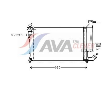 Radiator, engine cooling CNA2155 Ava Quality Cooling