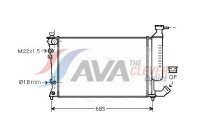 Radiator, engine cooling CNA2156 Ava Quality Cooling