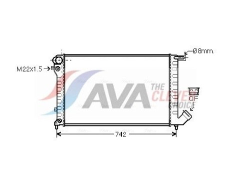 Radiator, engine cooling CNA2159 Ava Quality Cooling