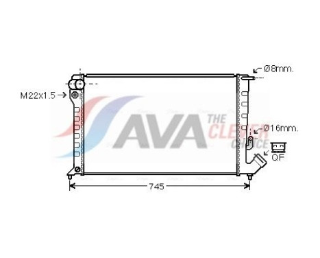 Radiator, engine cooling CNA2169 Ava Quality Cooling