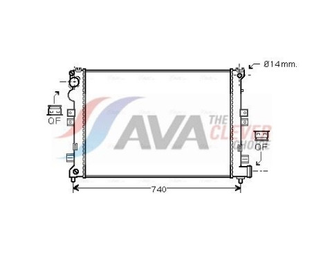 Radiator, engine cooling CNA2208 Ava Quality Cooling