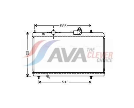 Radiator, engine cooling CNA2228 Ava Quality Cooling