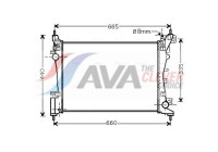 Radiator, engine cooling CNA2261 Ava Quality Cooling