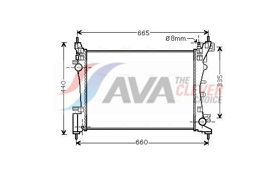 Radiator, engine cooling CNA2261 Ava Quality Cooling