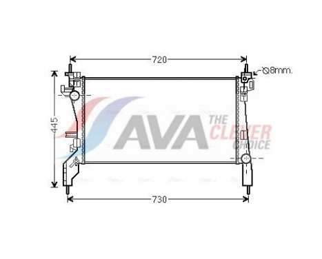 Radiator, engine cooling CNA2266 Ava Quality Cooling