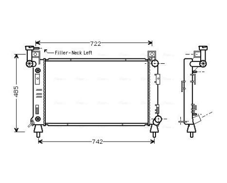 Radiator, engine cooling CR2050 Ava Quality Cooling