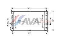Radiator, engine cooling CR2054 Ava Quality Cooling